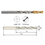 BROCA YG1 USA EDP # D1GP182008 HSS(M2) JOBBERS LENGTH STRAIGHT SHANK GOLD-P DRILLS 1/8 x 1-5/8 x 2-3/4"