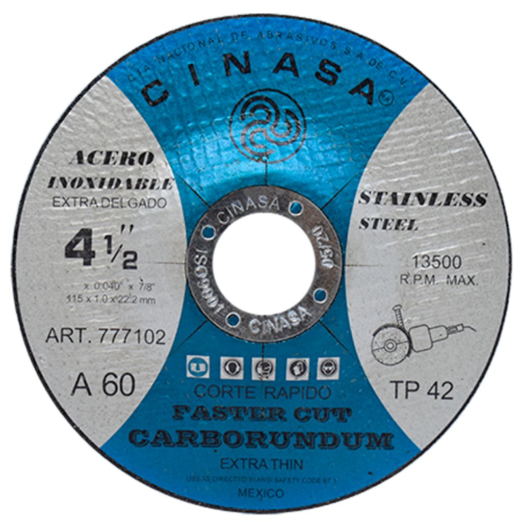 DISCO DE CORTE T.42 115 X 1.0 X 22.2