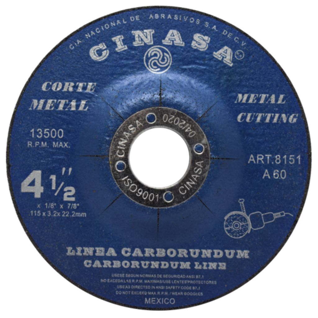 DISCO DE CORTE 115 X 3.0 X 22.2 MM A30