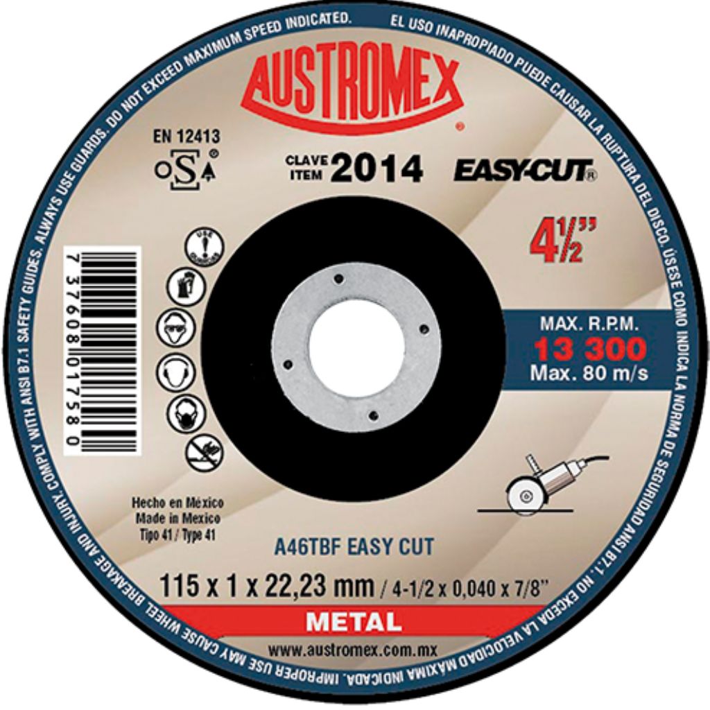 disco de corte 115 mm A46T disco de corte 115 mm A46T
