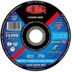 Disco abrasivo para desbaste y acabado de acero inoxidable de 115 x 4.0 x 22.23 mm