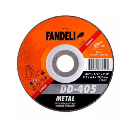 DISCO DESBASTE FANDELI METAL ECO 115mm x 6.4mm x 22.2mm